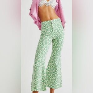 We the Free Youthquake printed crop flare jeans